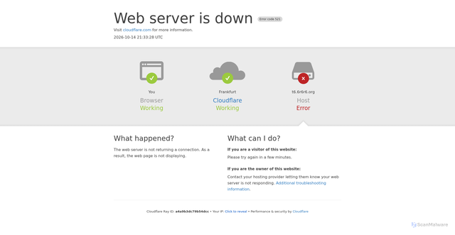 Security scan screenshot of https://t6.6r6r6.org/s0