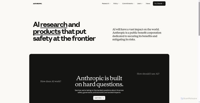 Security scan screenshot of https://www.antohropic.com/