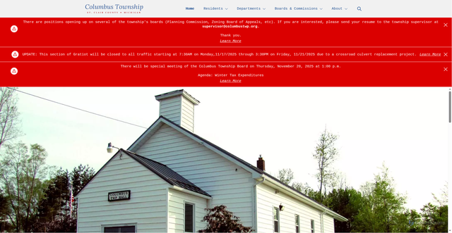 Security scan screenshot of https://columbustwpmi.gov/
