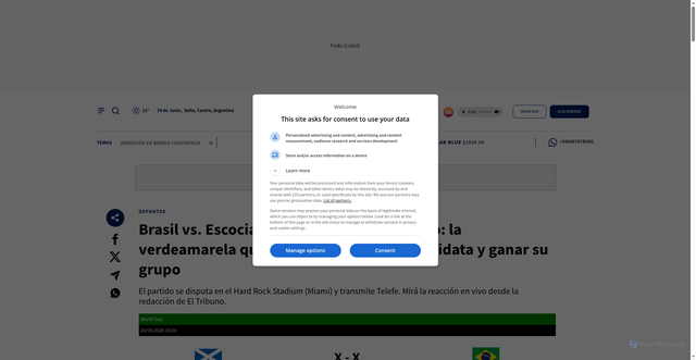 Security scan screenshot of https://www.eltribuno.com/deportes/2026-6-24-18-14-0-brasil-vs-escocia-en-vivo-minuto-a-minuto-la-verdeamarela-quiere-mostrarse-como-candidata-y-ganar-su-grupo