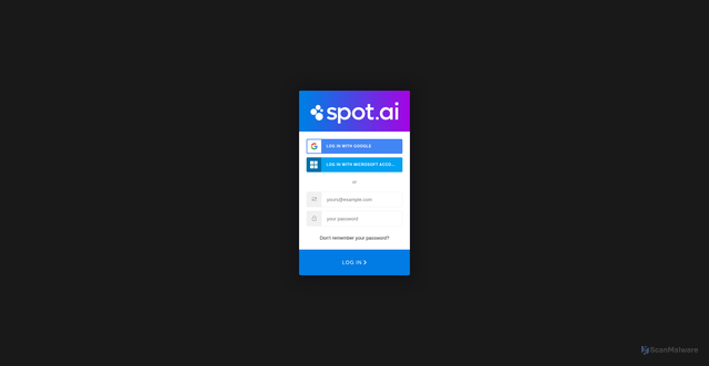 Security scan screenshot of https://dashboard.spot.ai