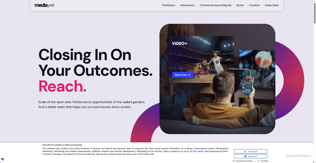 Security scan screenshot of https://contextual.media.net/