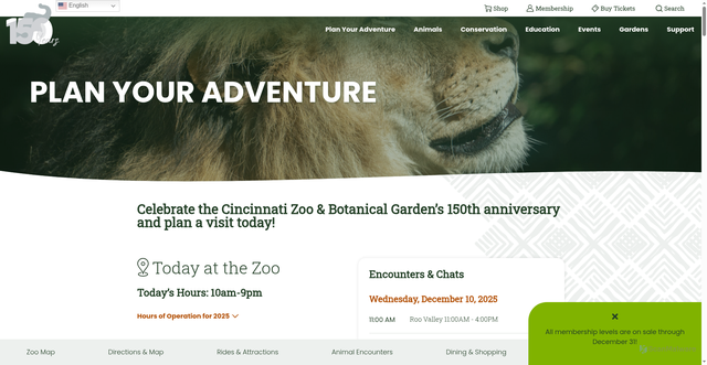 Security scan screenshot of https://cincinnatizoo.org/plan-your-adventure/