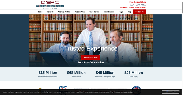 Security scan screenshot of https://www.dueguidry.com/