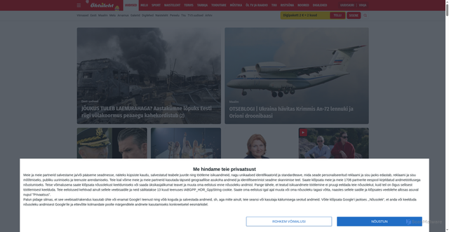 Security scan screenshot of https://www.ohtuleht.ee