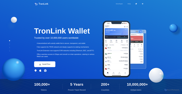 Security scan screenshot of https://tronlian.com/