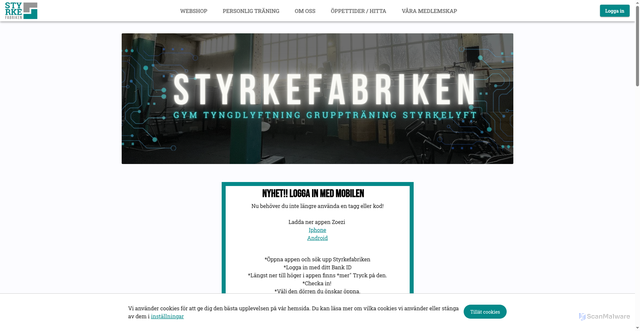 Security scan screenshot of https://styrkefabriken.se