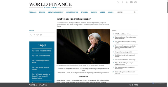 Security scan screenshot of https://www.worldfinance.com/profile/janet-yellen-the-great-gatekeeper