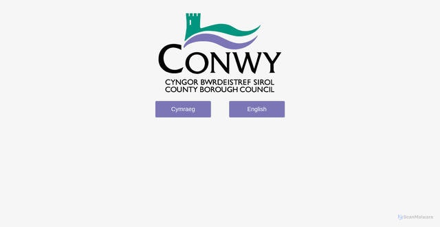 Security scan screenshot of https://www.conwy.gov.uk/