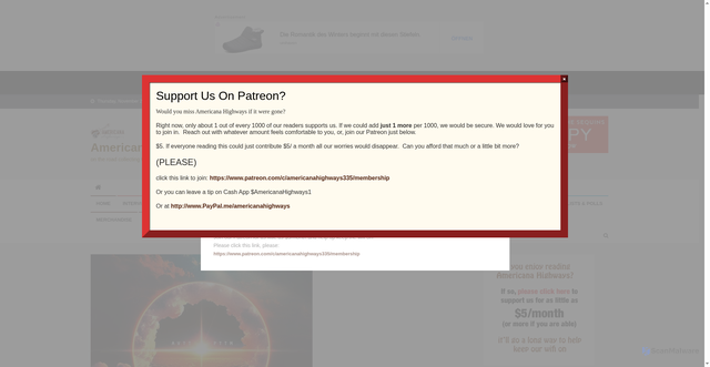 Security scan screenshot of https://americanahighways.org/2025/11/13/review-avt-pttn-is-unexpected-alchemy-from-the-avett-brothers-and-mike-patton/