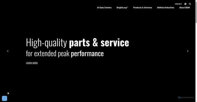 Security scan screenshot of https://babcock.com