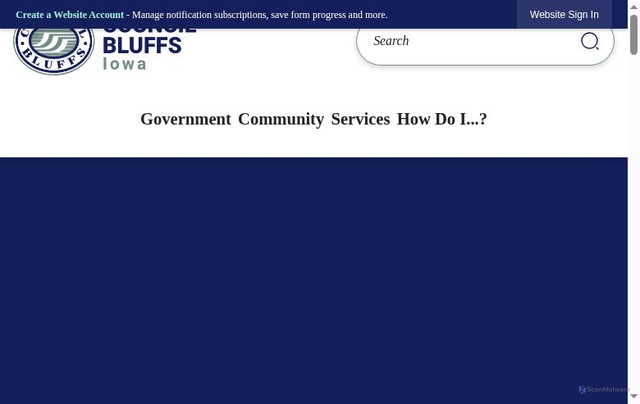 Security scan screenshot of https://www.councilbluffs-ia.gov/