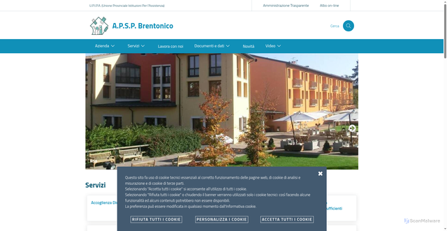 Security scan screenshot of https://www.apspbrentonico.it/