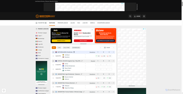 Security scan screenshot of https://us.soccerway.com