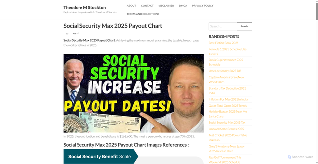 Security scan screenshot of https://theodoremstocktong.pages.dev/irjkw-social-security-max-2025-payout-chart-jfgql/
