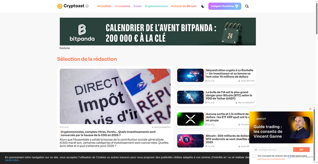Security scan screenshot of https://cryptoast.fr