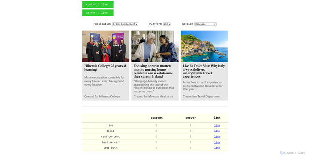 Security scan screenshot of https://mh-native-teasers.netlify.app