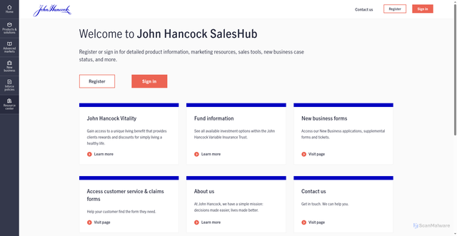 Security scan screenshot of https://jhsaleshub.com