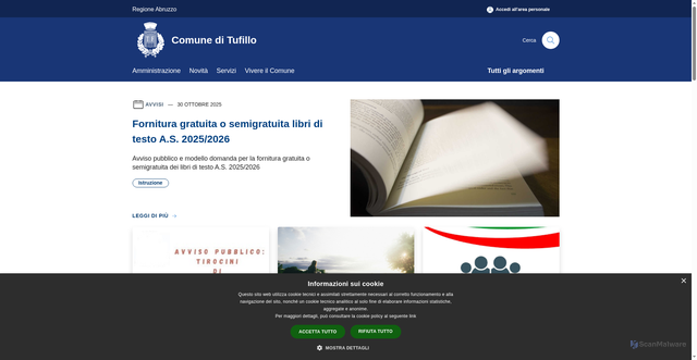Security scan screenshot of https://www.comune.tufillo.ch.it/it
