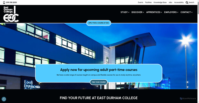 Security scan screenshot of http://edc.ac.uk/