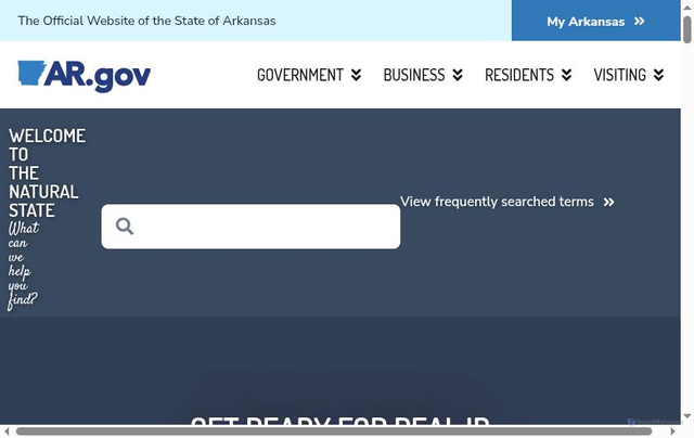 Security scan screenshot of https://portal.arkansas.gov