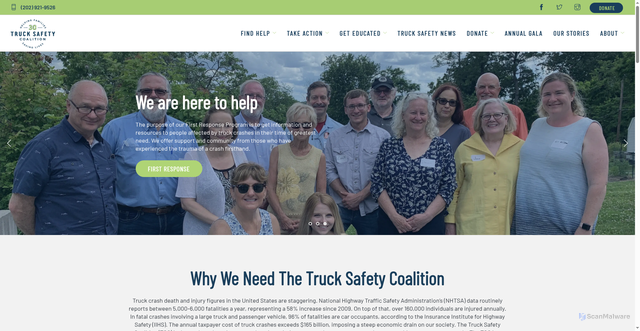 Security scan screenshot of https://trucksafety.org/