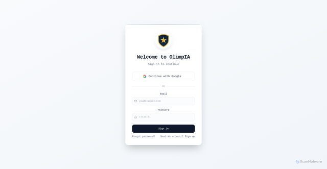 Security scan screenshot of https://olimpiax.com/login