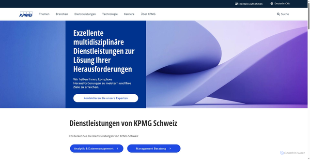 Security scan screenshot of https://kpmg.ch