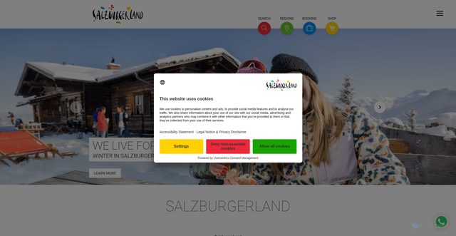 Security scan screenshot of https://salzburgerland.com