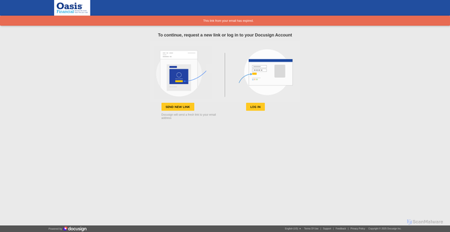Security scan screenshot of https://www.docusign.net/Signing/EmailStart.aspx?a=e5dc5641-e5d1-4baa-b8b0-37f5f4f82baa&cookiecheck=1&mct=29e4d88f-0f56-4b23-809c-53481c7160ef