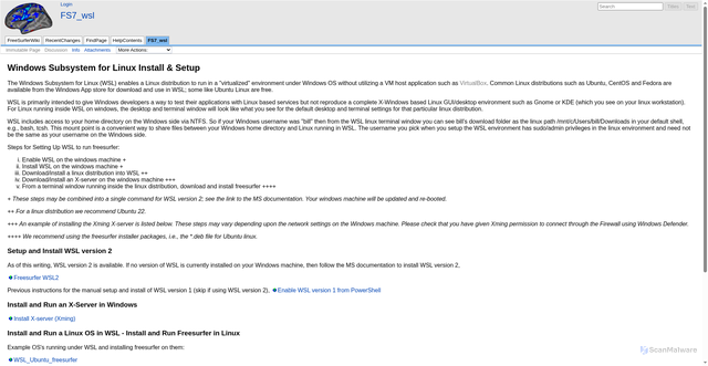 Security scan screenshot of https://surfer.nmr.mgh.harvard.edu/fswiki/FS7_wsl