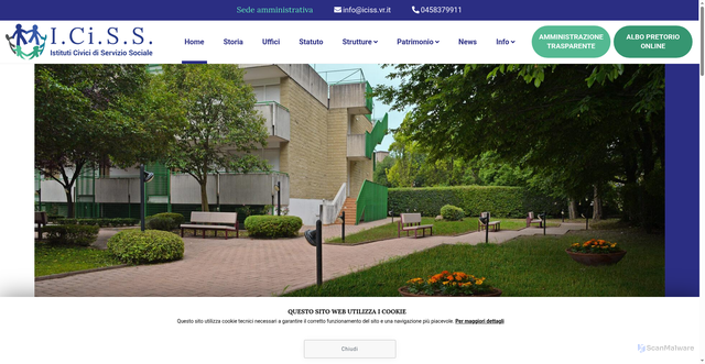 Security scan screenshot of https://www.iciss.vr.it/it/iciss-verona