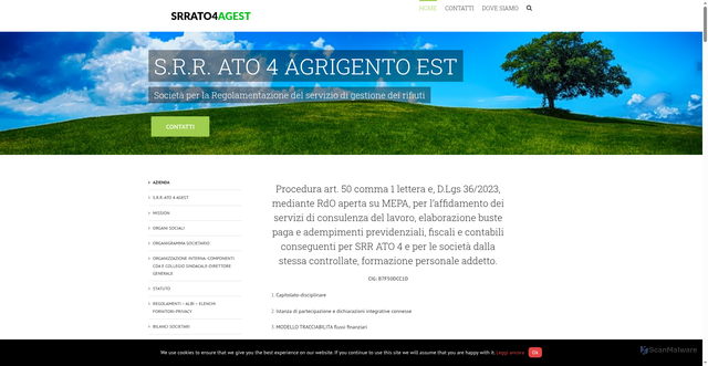 Security scan screenshot of https://www.srrato4agest.it/