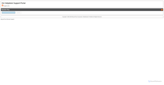 Security scan screenshot of https://support.ou.org