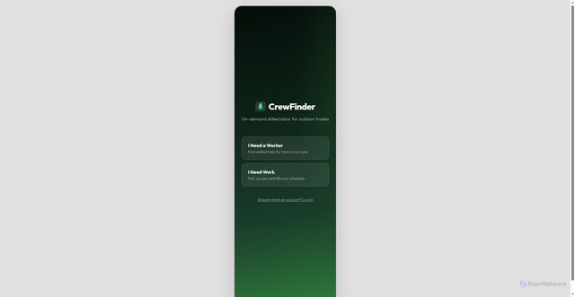 Security scan screenshot of https://crewfinder.pages.dev/app.html