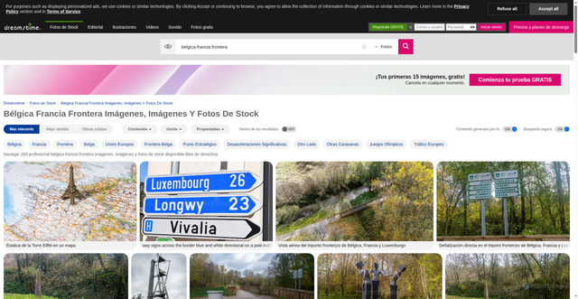 Security scan screenshot of https://es.dreamstime.com/photos-images/b%C3%A9lgica-francia-frontera.html