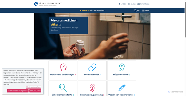 Security scan screenshot of https://www.lakemedelsverket.se/