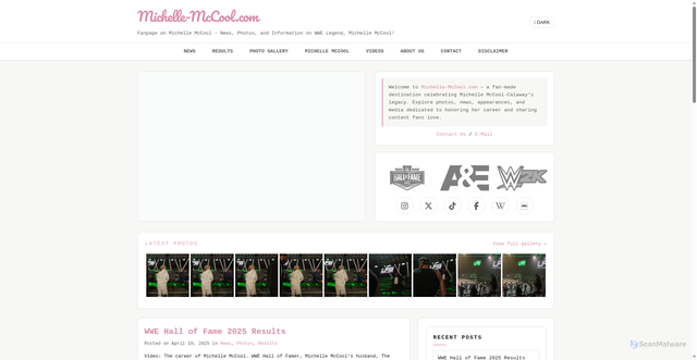 Security scan screenshot of https://michelle-mccool.com/