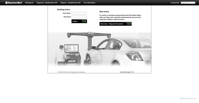 Security scan screenshot of https://hunternetwork.com