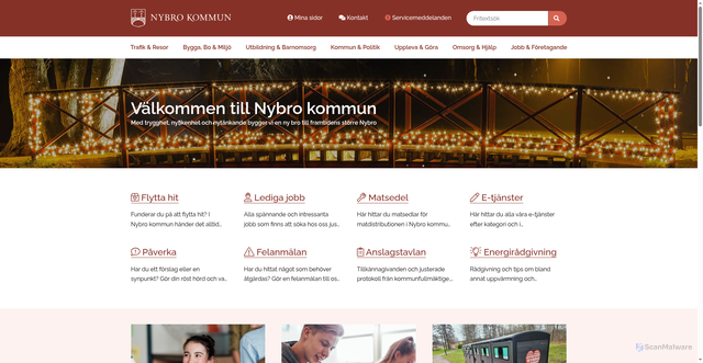 Security scan screenshot of https://nybro.se/