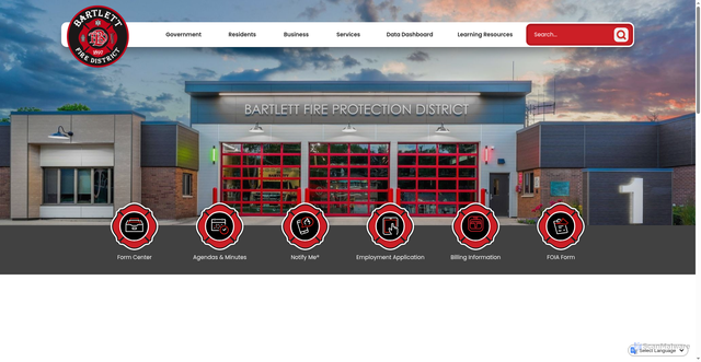 Security scan screenshot of https://bartlettilfd.gov/