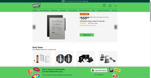 Security scan screenshot of https://grocery.woot.com