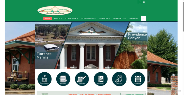 Security scan screenshot of https://stewartcountyga.gov/