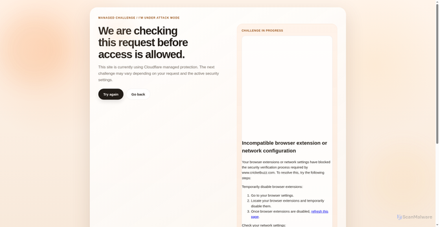 Security scan screenshot of https://www.cricketbuzz.com/