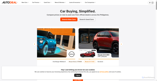 Security scan screenshot of https://www.autodeal.com.ph