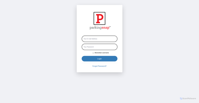 Security scan screenshot of https://app.parkingsnap.com