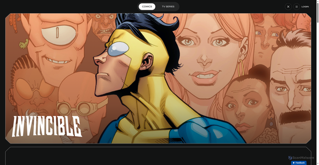 Security scan screenshot of https://www.skybound.com/invincible