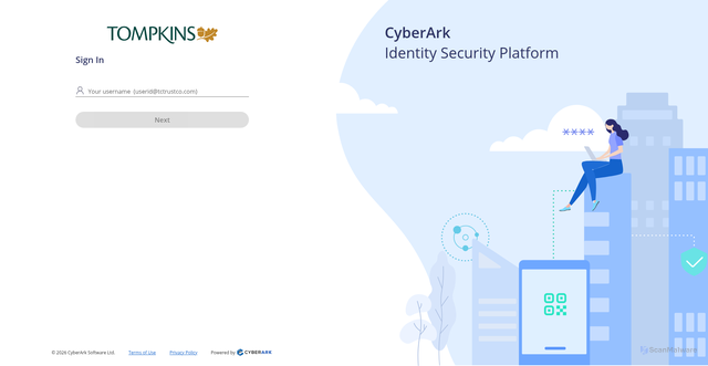Security scan screenshot of https://aax0240.cyberark.cloud