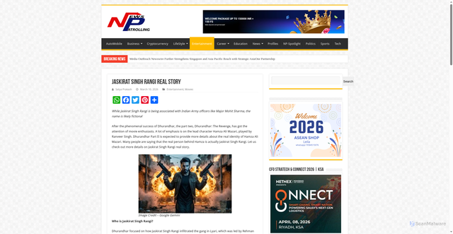 Security scan screenshot of https://newspatrolling.com/jaskirat-singh-rangi-real-story/