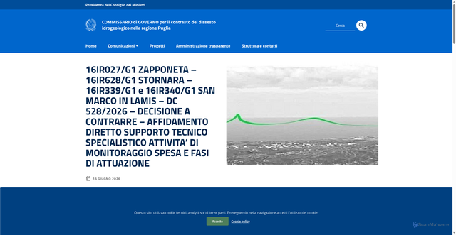 Security scan screenshot of https://www.dissestopuglia.it